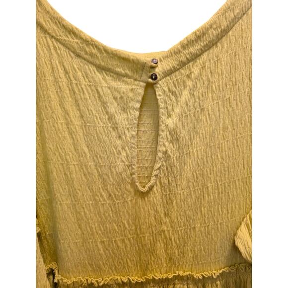 Free People Beach Beyond Obsessed Yellow Romper Size Large EUC - Picture 5 of 6